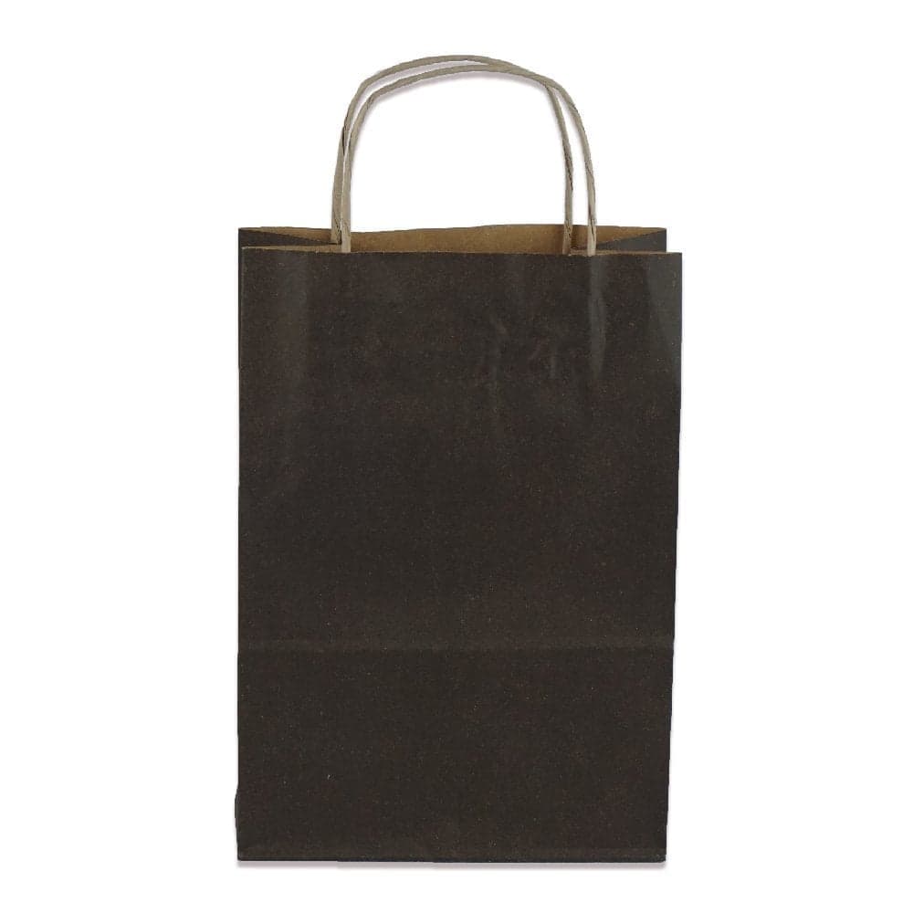 Çanta Kraft 18x24x9 cm Burgu Sap Kahverengi 50 ADETLİ PAKET